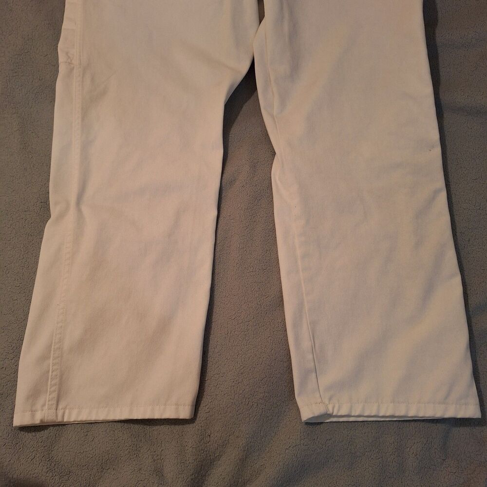 WRANGLER Workwear White Jeans Men 44x32 Painters Carpenters Pants - Picture 2 of 12